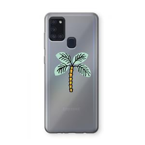 CaseCompany Palmboom: Samsung Galaxy A21s Transparant Hoesje