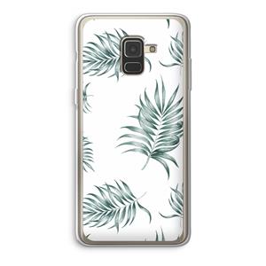 CaseCompany Simple leaves: Samsung Galaxy A8 (2018) Transparant Hoesje