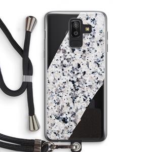 CaseCompany Gespikkelde marmer: Samsung Galaxy J8 (2018) Transparant Hoesje met koord