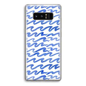 CaseCompany Blauwe golven: Samsung Galaxy Note 8 Transparant Hoesje