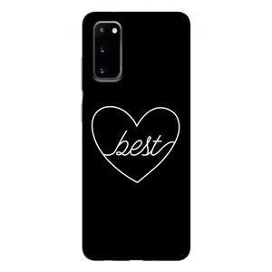 CaseCompany Best heart black: Samsung Galaxy S20 Tough Case