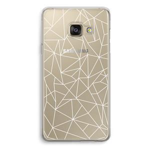 CaseCompany Geometrische lijnen wit: Samsung A3 (2017) Transparant Hoesje