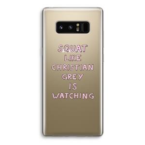 CaseCompany Christian Grey: Samsung Galaxy Note 8 Transparant Hoesje