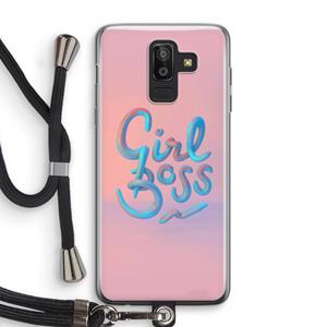 CaseCompany Girl boss: Samsung Galaxy J8 (2018) Transparant Hoesje met koord