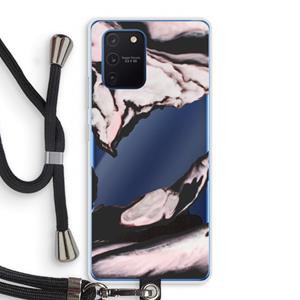 CaseCompany Roze stroom: Samsung Galaxy Note 10 Lite Transparant Hoesje met koord