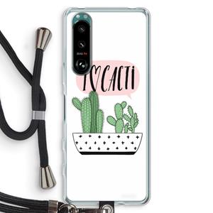 CaseCompany I love cacti: Sony Xperia 5 III Transparant Hoesje met koord