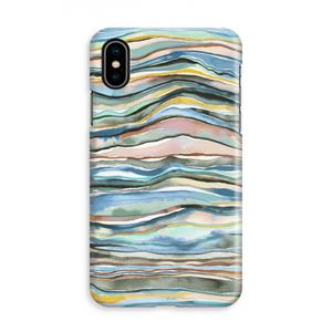 CaseCompany Watercolor Agate: iPhone X Volledig Geprint Hoesje