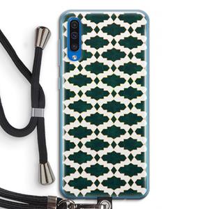 CaseCompany Moroccan tiles: Samsung Galaxy A50 Transparant Hoesje met koord