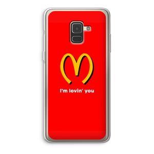 CaseCompany I'm lovin' you: Samsung Galaxy A8 (2018) Transparant Hoesje