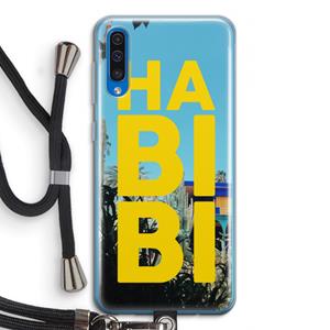 CaseCompany Habibi Majorelle : Samsung Galaxy A50 Transparant Hoesje met koord
