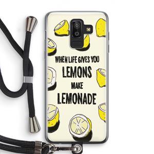 CaseCompany Lemonade: Samsung Galaxy J8 (2018) Transparant Hoesje met koord
