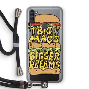 CaseCompany Big Macs Bigger Dreams: Samsung Galaxy A11 Transparant Hoesje met koord