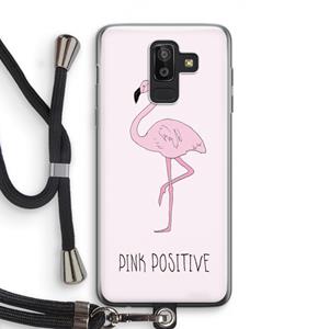 CaseCompany Pink positive: Samsung Galaxy J8 (2018) Transparant Hoesje met koord