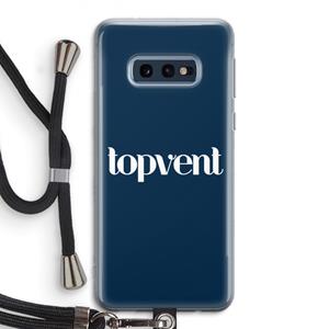 CaseCompany Topvent Navy: Samsung Galaxy S10e Transparant Hoesje met koord