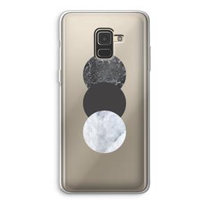 CaseCompany Marmeren cirkels: Samsung Galaxy A8 (2018) Transparant Hoesje