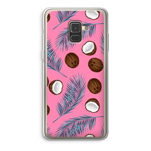 CaseCompany Kokosnoot roze: Samsung Galaxy A8 (2018) Transparant Hoesje