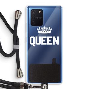 CaseCompany Queen zwart: Samsung Galaxy Note 10 Lite Transparant Hoesje met koord
