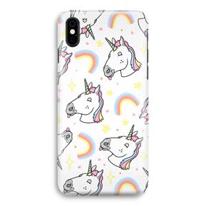 CaseCompany Rainbow Unicorn: iPhone Xs Volledig Geprint Hoesje