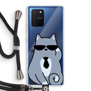 CaseCompany Cool cat: Samsung Galaxy Note 10 Lite Transparant Hoesje met koord