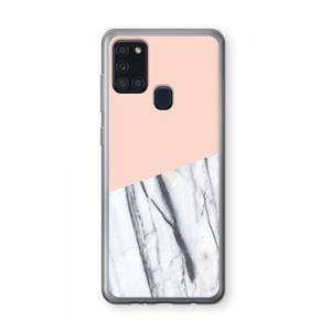 CaseCompany A touch of peach: Samsung Galaxy A21s Transparant Hoesje