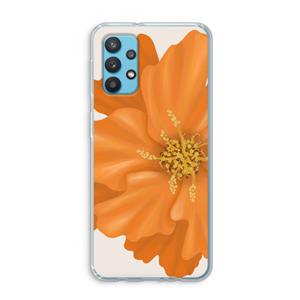 CaseCompany Orange Ellila flower: Samsung Galaxy A32 4G Transparant Hoesje