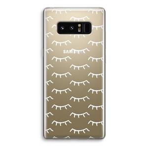 CaseCompany Wimpers: Samsung Galaxy Note 8 Transparant Hoesje