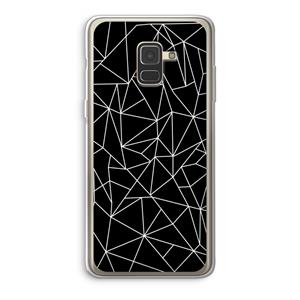 CaseCompany Geometrische lijnen wit: Samsung Galaxy A8 (2018) Transparant Hoesje