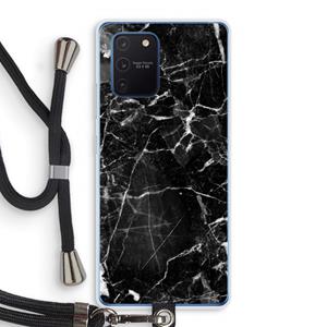 CaseCompany Zwart Marmer 2: Samsung Galaxy Note 10 Lite Transparant Hoesje met koord