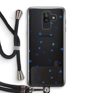 CaseCompany Blauwe stippen: Samsung Galaxy J8 (2018) Transparant Hoesje met koord