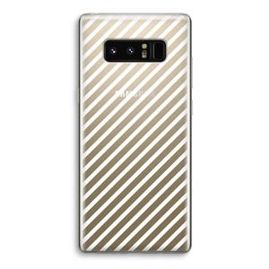 CaseCompany Strepen zwart-wit: Samsung Galaxy Note 8 Transparant Hoesje