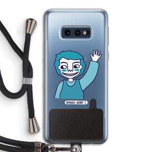 CaseCompany Zwaai: Samsung Galaxy S10e Transparant Hoesje met koord
