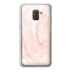 CaseCompany Peach bath: Samsung Galaxy A8 (2018) Transparant Hoesje