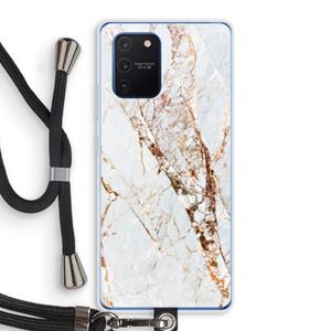 CaseCompany Goud marmer: Samsung Galaxy Note 10 Lite Transparant Hoesje met koord