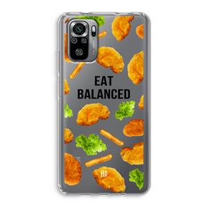 CaseCompany Eat Balanced: Xiaomi Redmi Note 10S Transparant Hoesje