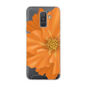 CaseCompany Orange Ellila flower: Samsung Galaxy A6 Plus (2018) Transparant Hoesje