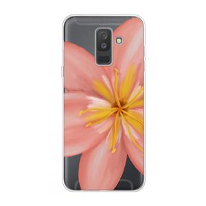 CaseCompany Pink Ellila Flower: Samsung Galaxy A6 Plus (2018) Transparant Hoesje
