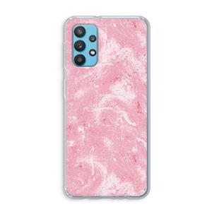 CaseCompany Abstract Painting Pink: Samsung Galaxy A32 4G Transparant Hoesje