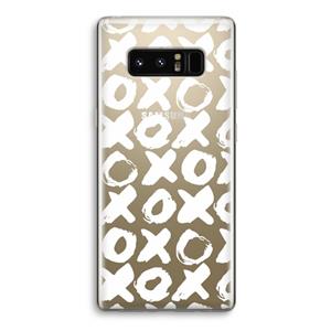 CaseCompany XOXO: Samsung Galaxy Note 8 Transparant Hoesje