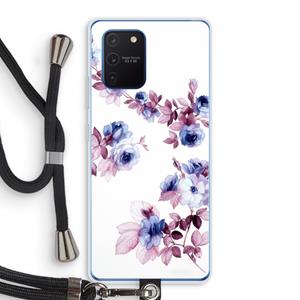CaseCompany Waterverf bloemen: Samsung Galaxy Note 10 Lite Transparant Hoesje met koord