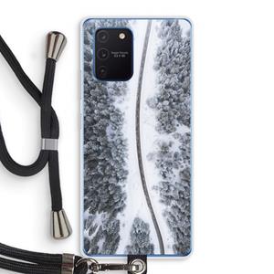 CaseCompany Snøfall: Samsung Galaxy Note 10 Lite Transparant Hoesje met koord