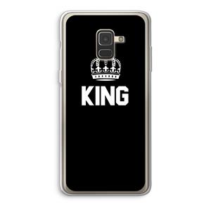 CaseCompany King zwart: Samsung Galaxy A8 (2018) Transparant Hoesje