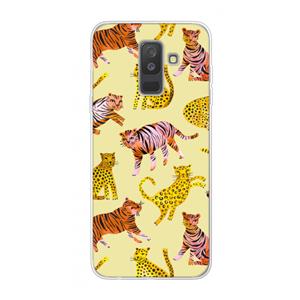 CaseCompany Cute Tigers and Leopards: Samsung Galaxy A6 Plus (2018) Transparant Hoesje