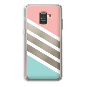 CaseCompany Strepen pastel: Samsung Galaxy A8 (2018) Transparant Hoesje