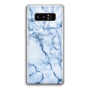 CaseCompany Blauw marmer: Samsung Galaxy Note 8 Transparant Hoesje