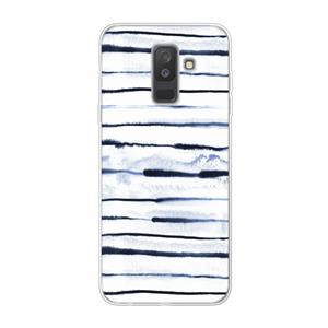CaseCompany Ink Stripes: Samsung Galaxy A6 Plus (2018) Transparant Hoesje