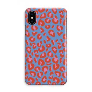 CaseCompany Leopard blue: iPhone X Volledig Geprint Hoesje