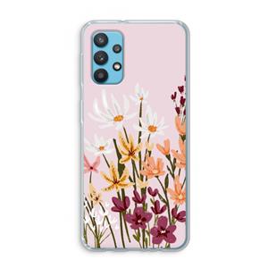 CaseCompany Painted wildflowers: Samsung Galaxy A32 4G Transparant Hoesje