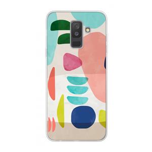 CaseCompany Bold Rounded Shapes: Samsung Galaxy A6 Plus (2018) Transparant Hoesje