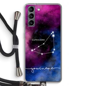 CaseCompany Sterrenbeeld - Donker: Samsung Galaxy S21 Transparant Hoesje met koord