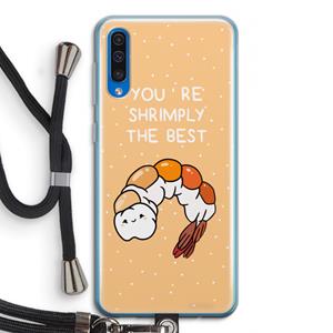 CaseCompany You're Shrimply The Best: Samsung Galaxy A50 Transparant Hoesje met koord
